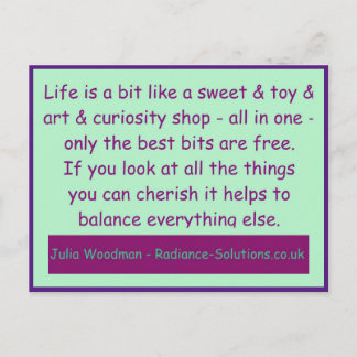 Cartão postal criativo 11 Aprecie o que é Grátis /