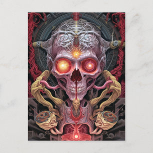 Cartão Postal Criatura de alienígena - Arte de horror surreal