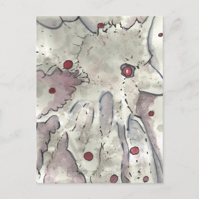 Cartão Postal Criatura de Chá de Cranberry Bog 004 (Frente)