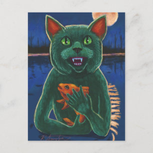 Cartão Postal Criatura de Gato da Lagoa Negra