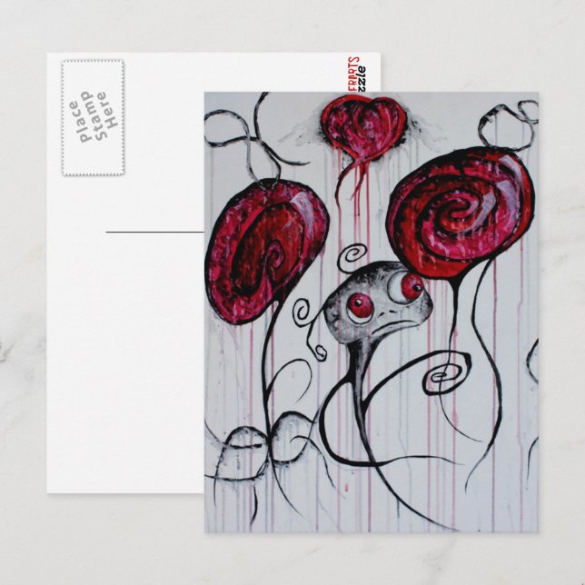Cartão Postal Criatura Gira Fantasia Gótico Fantasia Arte Triste (Frente/Verso)