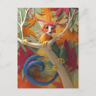 Cartão Postal Criatura no Cartão-postal das Árvores