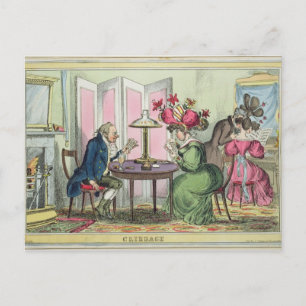 Cartão Postal Cribbage, publicado por Thomas McLean, Londres (co