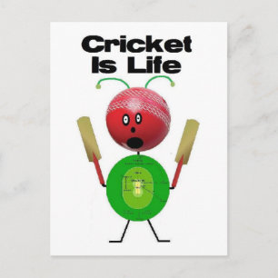 Cartão Postal Cricket é Vida