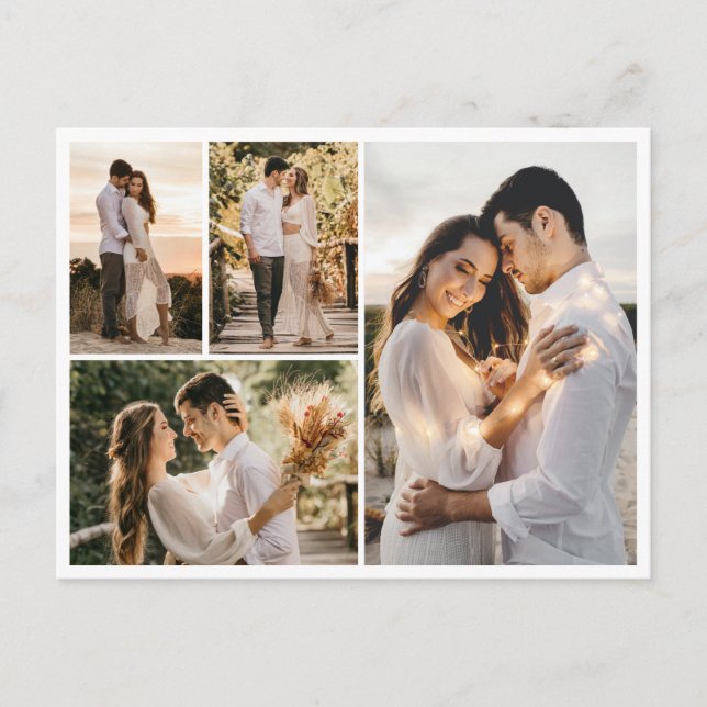 Cartão Postal Crie a sua própria colagem de 4 fotos (Frente)