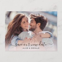 Cartão Postal Crie a sua própria mudança de data de casamento fo