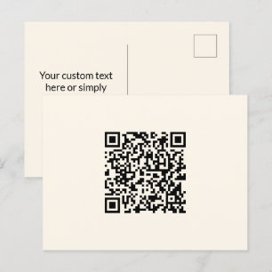 Cartão Postal Crie Instantaneamente um Código QR Branco Esmaec