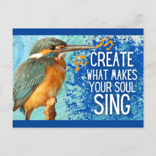 Cartão Postal Crie O Que Faz Sua Alma Cantar Positividade