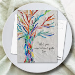 Cartão Postal Crie o seu Inspiration<br><div class="desc">Este cartão-postal decorativo apresenta um mosaico em cores do arco-íris. Adicione a sua citação ou mensagem inspiradora escolhida para personalizá-la. Você pode editar a fonte,  o tamanho da fonte e a cor da fonte. Mosaico original © Michele Davies.</div>