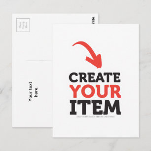 Cartão Postal CRIE-O-VOCÊ-MESMO DIY Personalizado envie seu desi