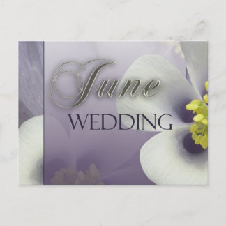 Cartão Postal Crie seu próprio casamento roxo de junho