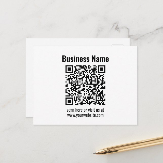Cartão Postal Crie seu próprio código QR | Transportador (Frente/Verso In Situ)