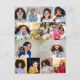 Cartão Postal Crie Seu Próprio Colagem de 12 Fotos