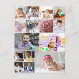 Cartão Postal Crie Seu Próprio Colagem de 15 Fotos
