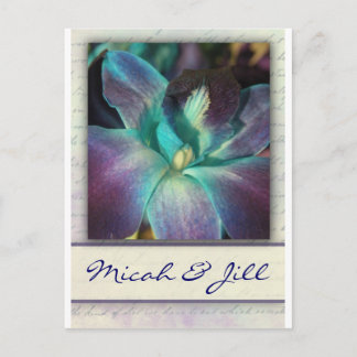 Cartão Postal Crie seu próprio design de orquídea azul