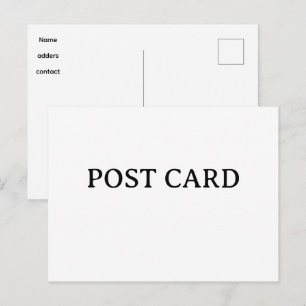 Cartão Postal Crie Seu Próprio Design Simples Personalizado