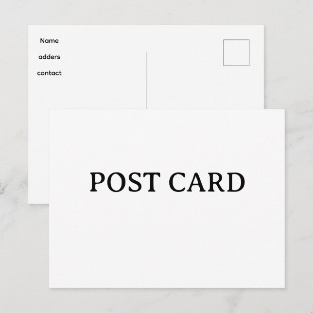 Cartão Postal Crie Seu Próprio Design Simples Personalizado (Frente/Verso)