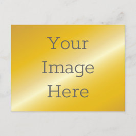 Cartão Postal Crie seu próprio Faux Metallic 14k Dourado
