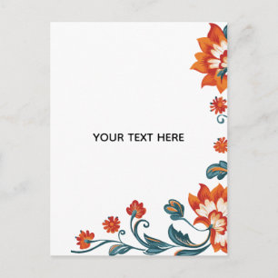 Cartão Postal Crie Seu Próprio Floral 