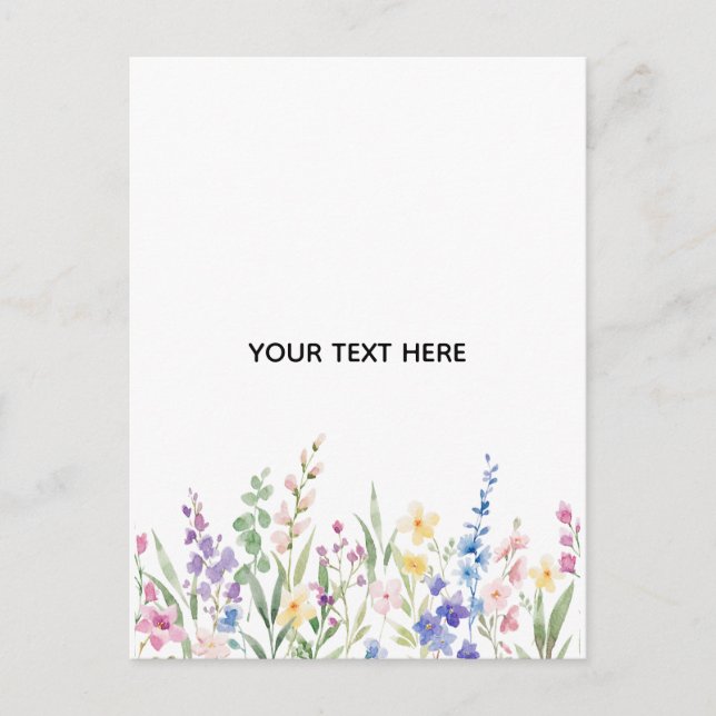 Cartão Postal Crie Seu Próprio Floral  (Frente)