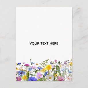 Cartão Postal Crie Seu Próprio Floral Colorido