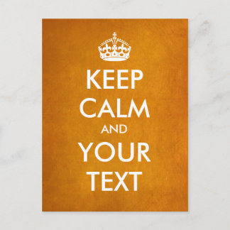 Cartão Postal Crie seu próprio "Keep Calm & Carry On" (folha de 