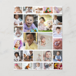 Cartão Postal Crie seu próprio pôster de colagem de 25 fotos