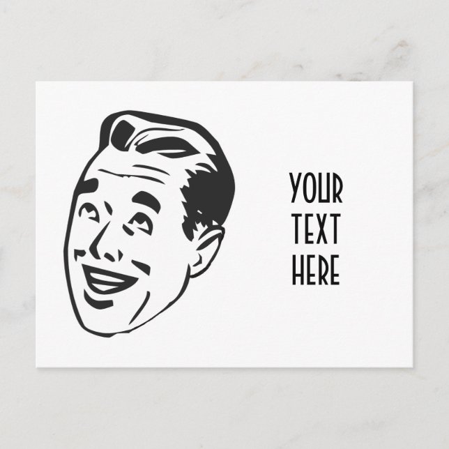 CARTÃO POSTAL CRIE SEUS PRÓPRIOS PRESENTES DE CABEÇA DO HOMEM FE (Frente)