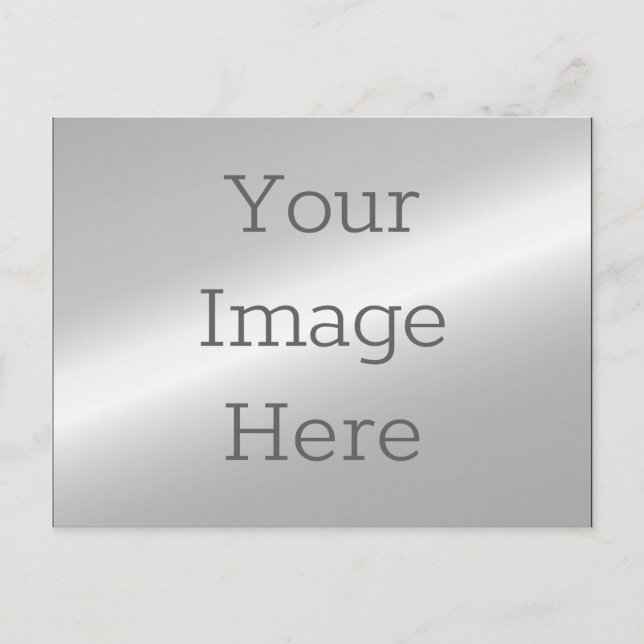Cartão Postal Crie sua prata metálica falsa (Frente)