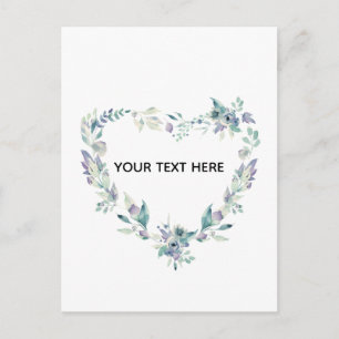 Cartão Postal Crie Sua Própria Borda de Amor Floral