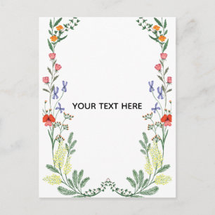 Cartão Postal Crie sua própria borda floral