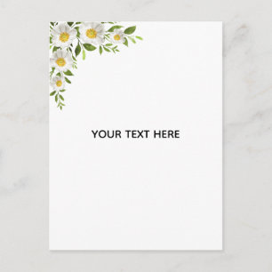 Cartão Postal Crie Sua Própria Bordadura Floral