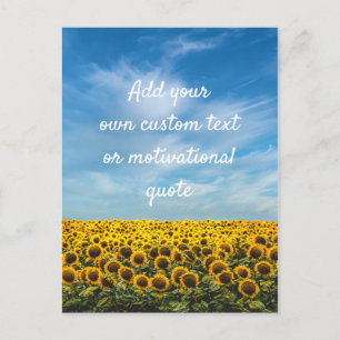 Cartão Postal Crie sua própria citação personalizada - Girass