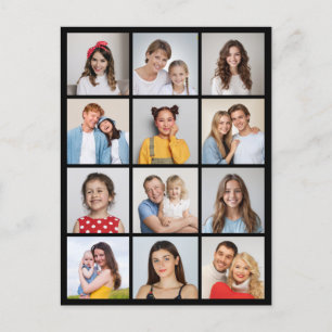Cartão Postal Crie Sua Própria Colagem de 12 Fotos 