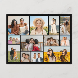 Cartão Postal Crie Sua Própria Colagem de 12 Fotos