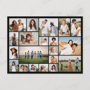 Cartão Postal Crie Sua Própria Colagem de 20 Fotos