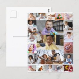 Cartão Postal Crie Sua Própria Colagem de 21 Fotos