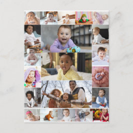 Cartão Postal Crie Sua Própria Colagem de 21 Fotos