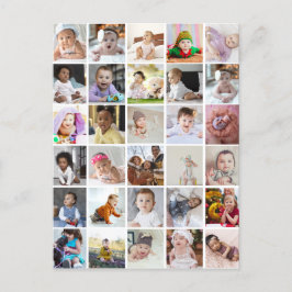 Cartão Postal Crie Sua Própria Colagem de 30 Fotos