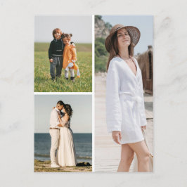 Cartão Postal Crie Sua Própria Colagem de 3 Fotos