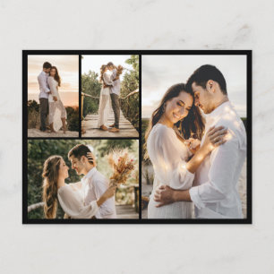 Cartão Postal Crie Sua Própria Colagem de 4 Fotos