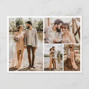 Cartão Postal Crie Sua Própria Colagem de 4 Fotos