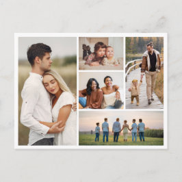 Cartão Postal Crie Sua Própria Colagem de 5 Fotos