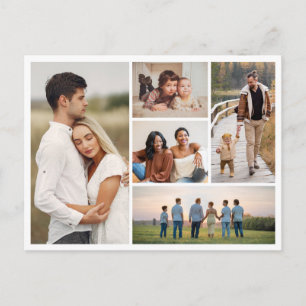 Cartão Postal Crie Sua Própria Colagem de 5 Fotos
