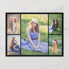 Cartão Postal Crie Sua Própria Colagem de 5 Fotos
