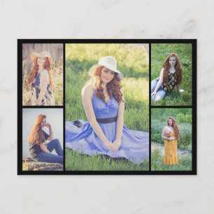 Cartão Postal Crie Sua Própria Colagem de 5 Fotos