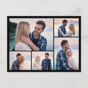 Cartão Postal Crie Sua Própria Colagem de 5 Fotos