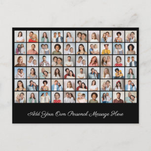 Cartão Postal Crie Sua Própria Colagem de 60 Fotos Adicione Seu 