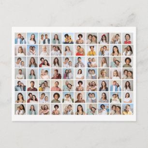 Cartão Postal Crie Sua Própria Colagem de 70 Fotos
