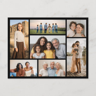 Cartão Postal Crie Sua Própria Colagem de 7 Fotos